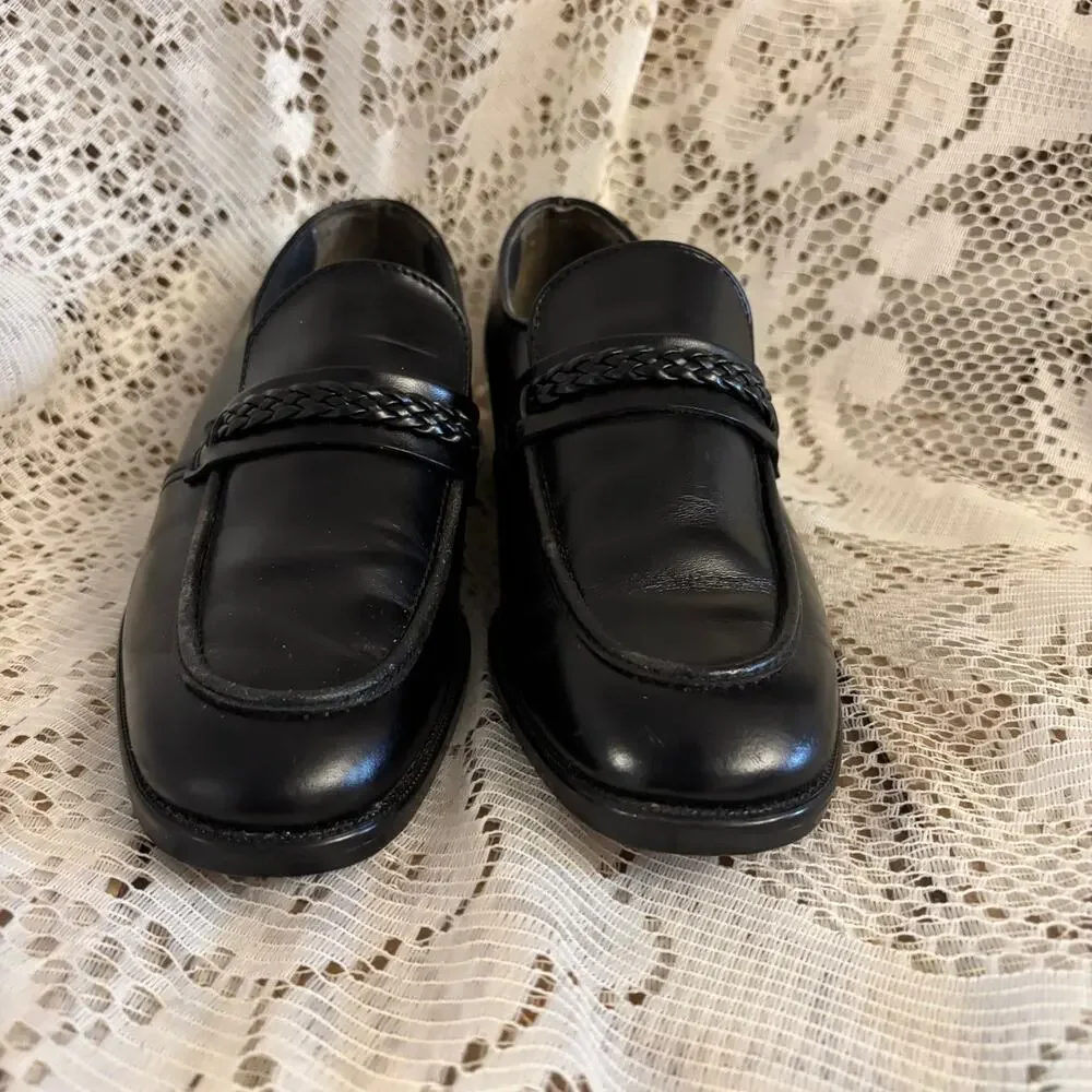 Permasole Men's US 7 D Black Leather Loafers Shoes